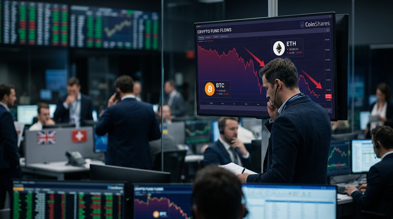 Крипто-фонды потеряли $1,07 млрд за неделю, прервав шестинедельный приток