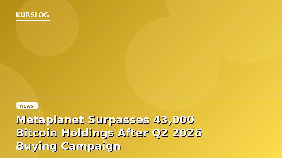 Metaplanet купила 2 823 BTC у Q2 та перевищила 43 000 монет