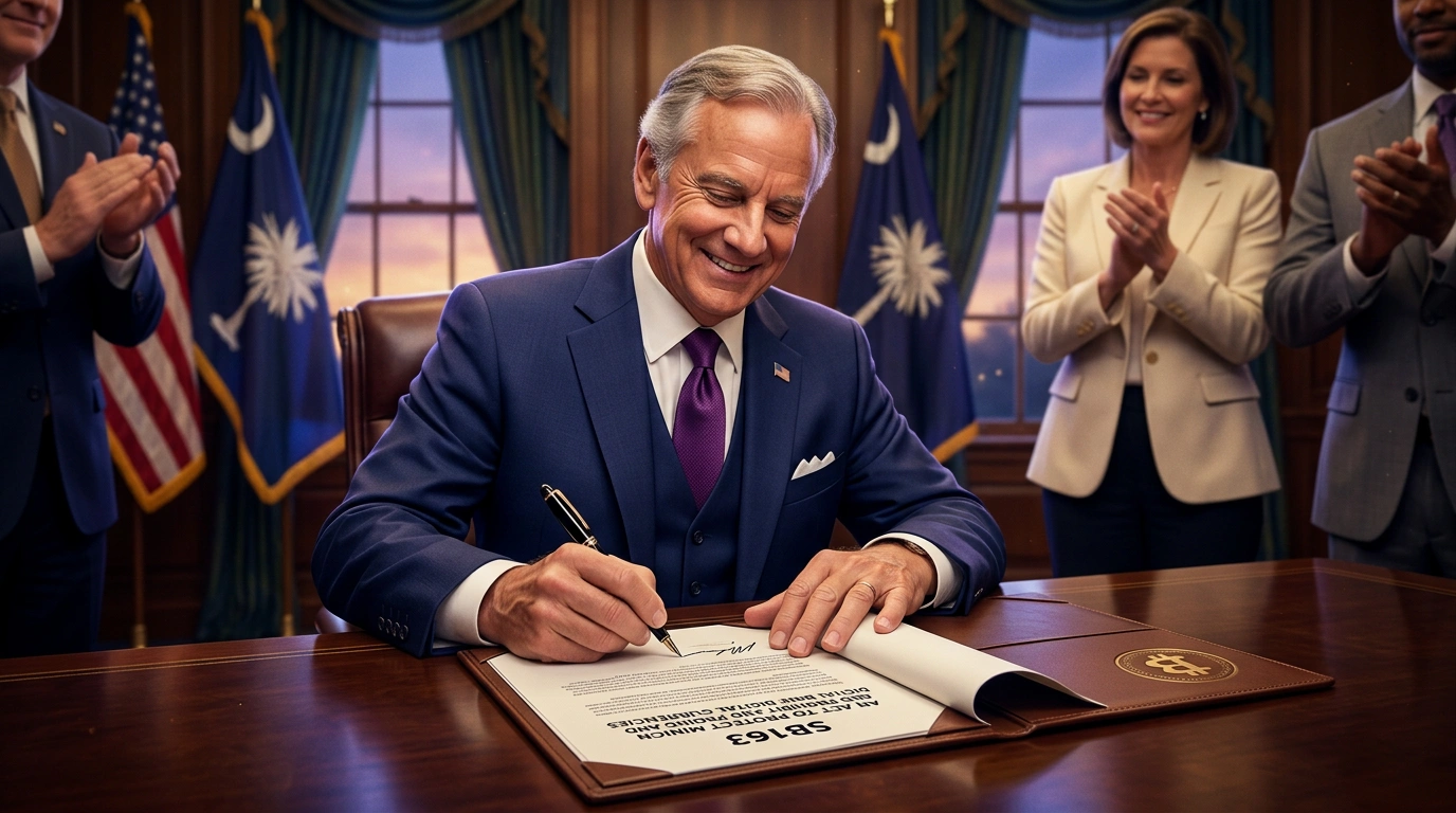 South Carolina Signs SB 163: Bitcoin Miner Protections and CBDC Payment Ban